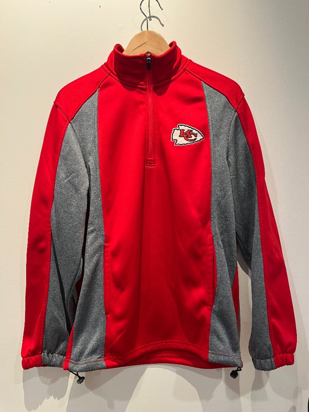 KC 1/4 Quarter zip pullover Medium NFL Kansas City Chiefs sporty